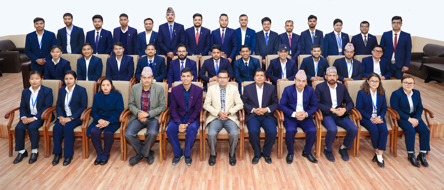 Group Photo with participants of Officer Level Induction Training on Financial Administration 2080 (Khaptad Group)